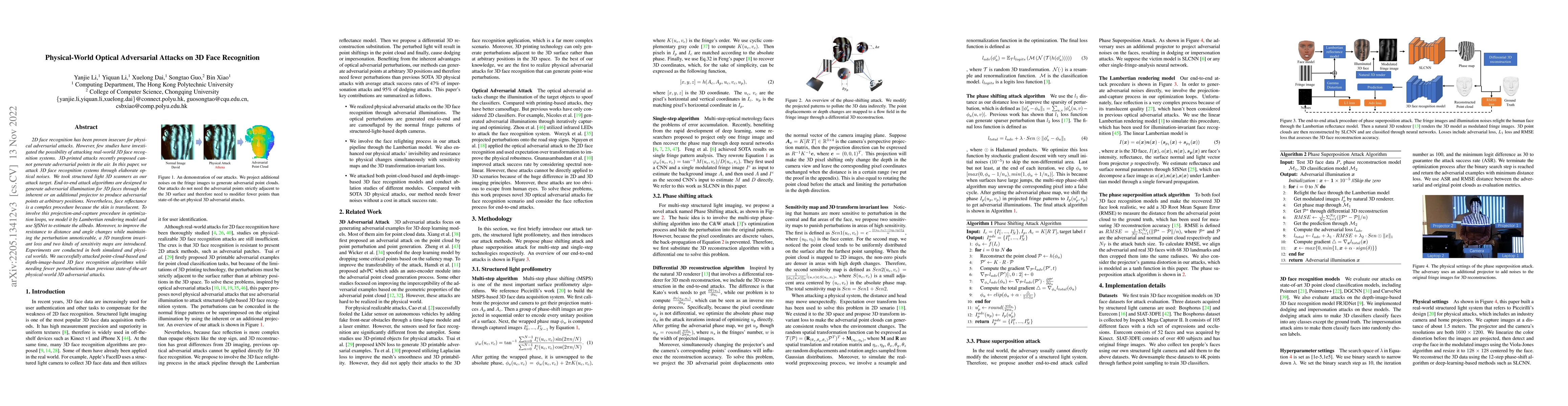 Thumbnail for Physical-World Optical Adversarial Attacks on 3D Face Recognition