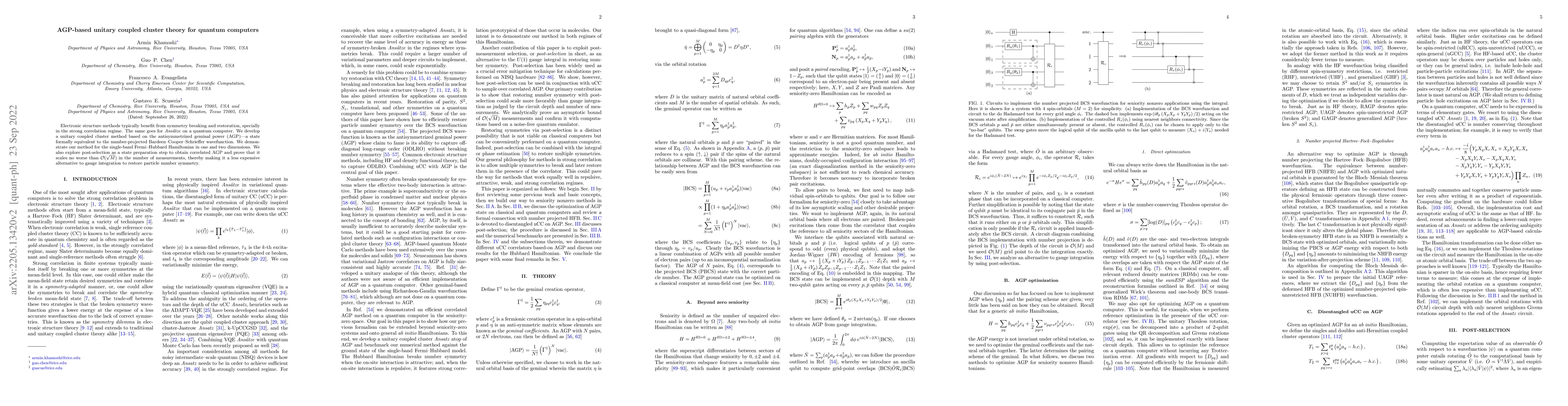 Thumbnail for AGP-based unitary coupled cluster theory for quantum computers