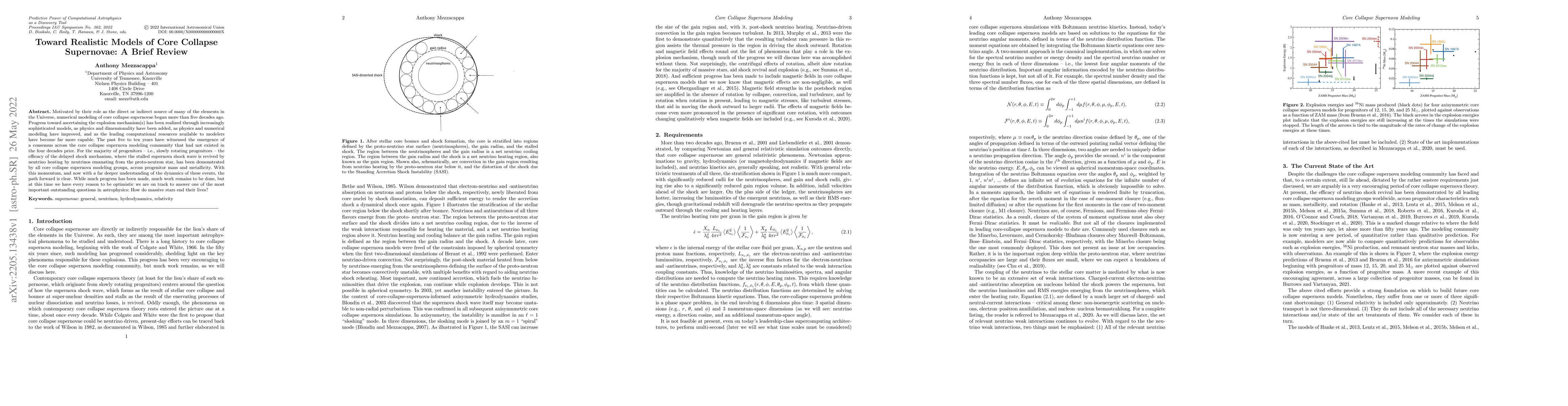 Thumbnail for Toward Realistic Models of Core Collapse Supernovae: A Brief Review
