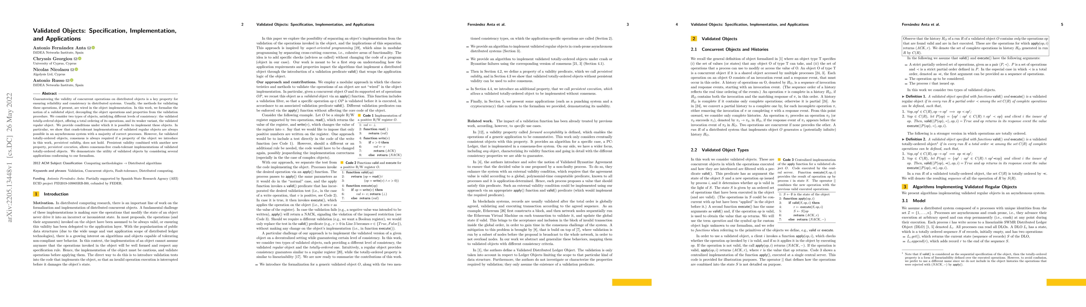 Thumbnail for Validated Objects: Specification, Implementation, and Applications