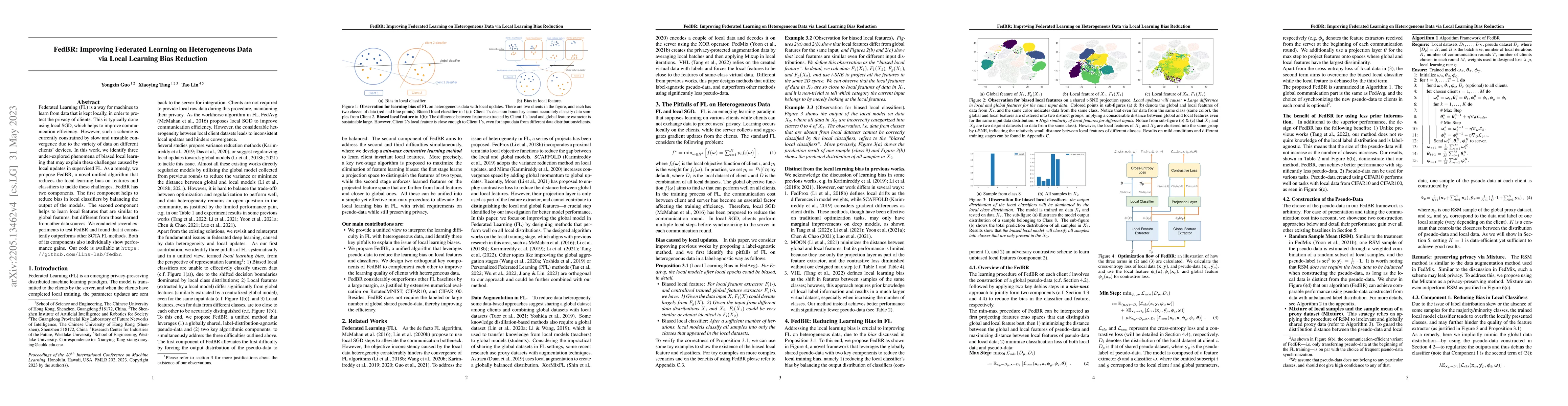 Thumbnail for FedBR: Improving Federated Learning on Heterogeneous Data via Local
  Learning Bias Reduction