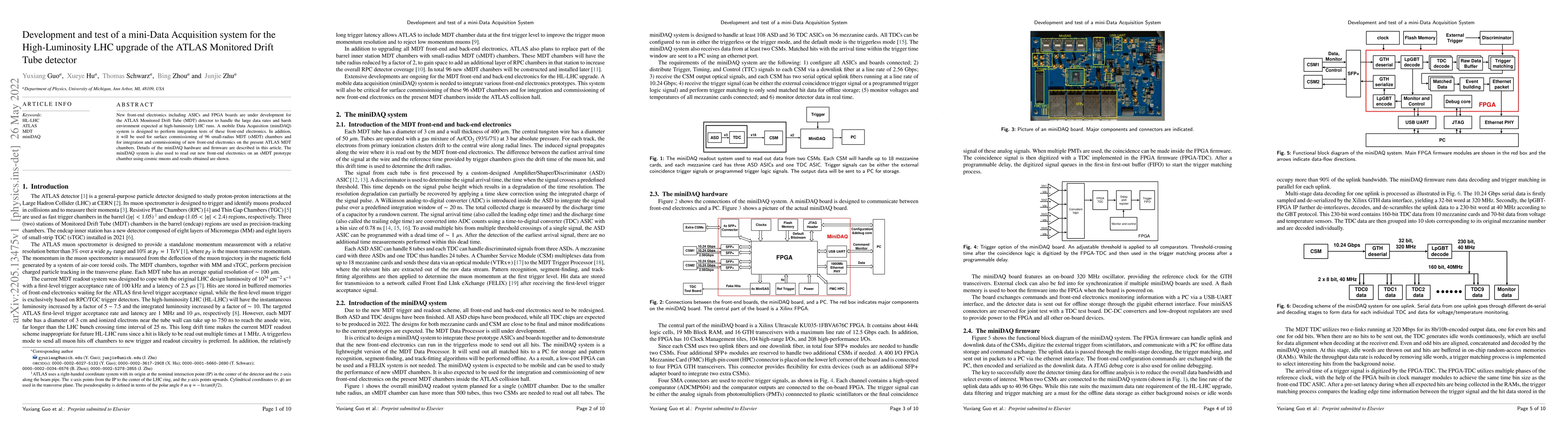 Thumbnail for Development and test of a mini-Data Acquisition system for the
  High-Luminosity LHC upgrade of the ATLAS Monitored Drift Tube detector