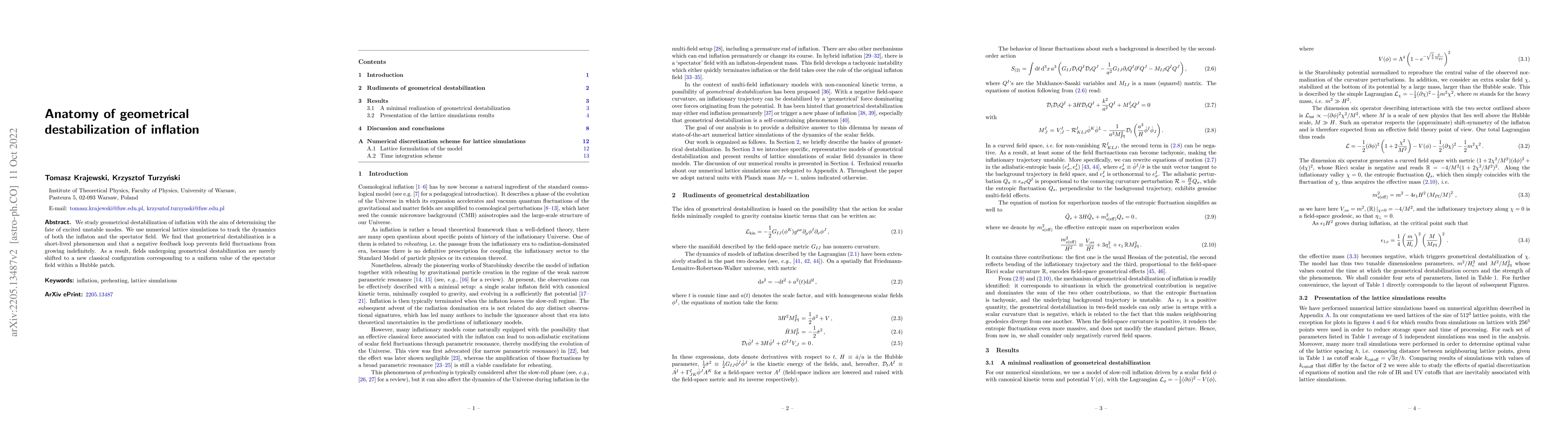 Thumbnail for Anatomy of geometrical destabilization of inflation