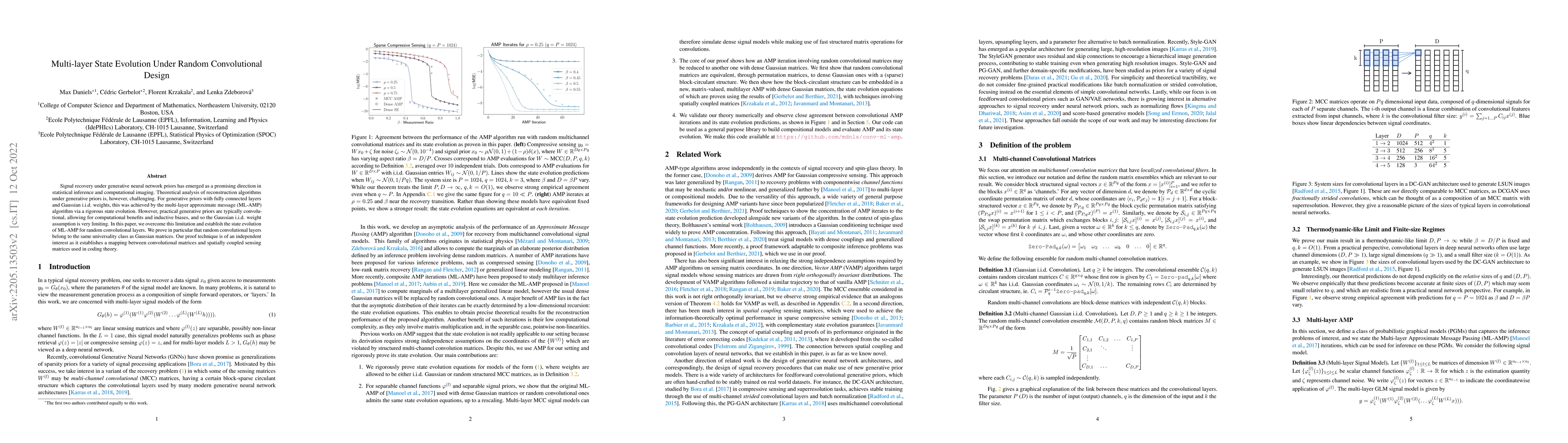 Thumbnail for Multi-layer State Evolution Under Random Convolutional Design