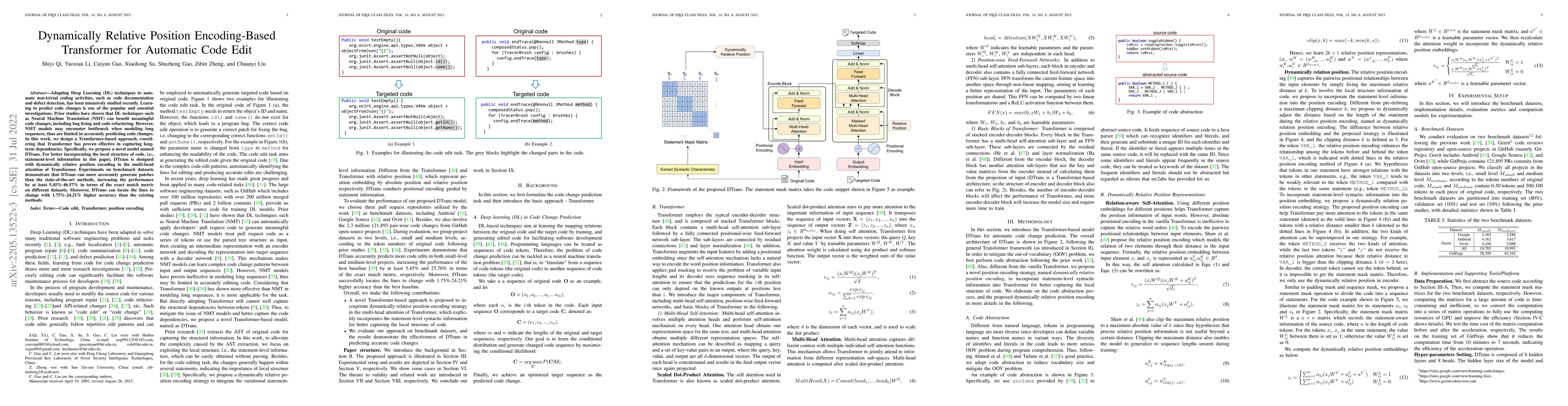 Thumbnail for Dynamically Relative Position Encoding-Based Transformer for Automatic
  Code Edit