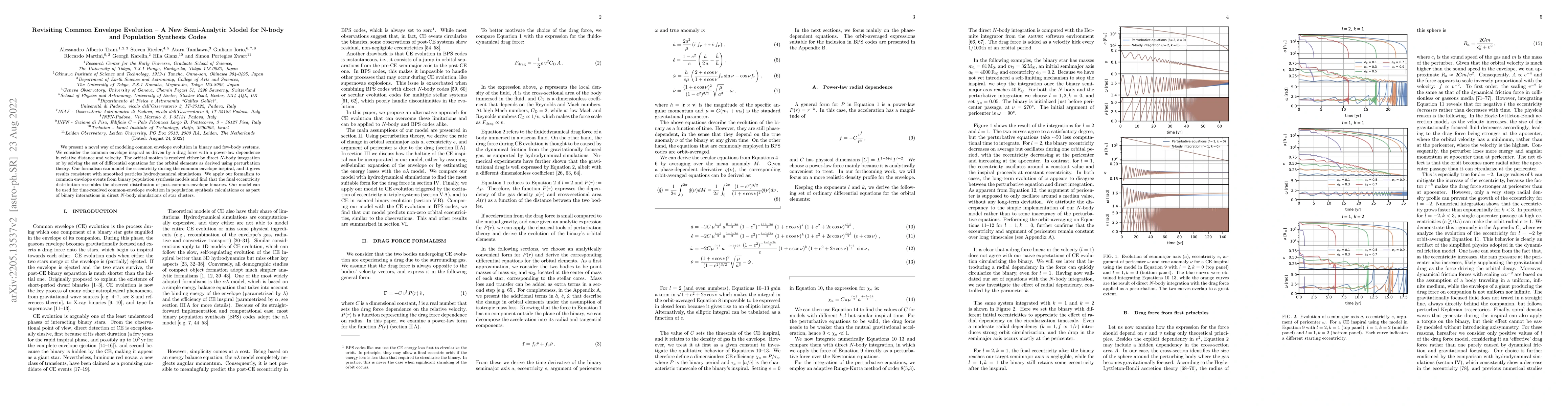 Thumbnail for Revisiting Common Envelope Evolution -- A New Semi-Analytic Model for
  N-body and Population Synthesis Codes