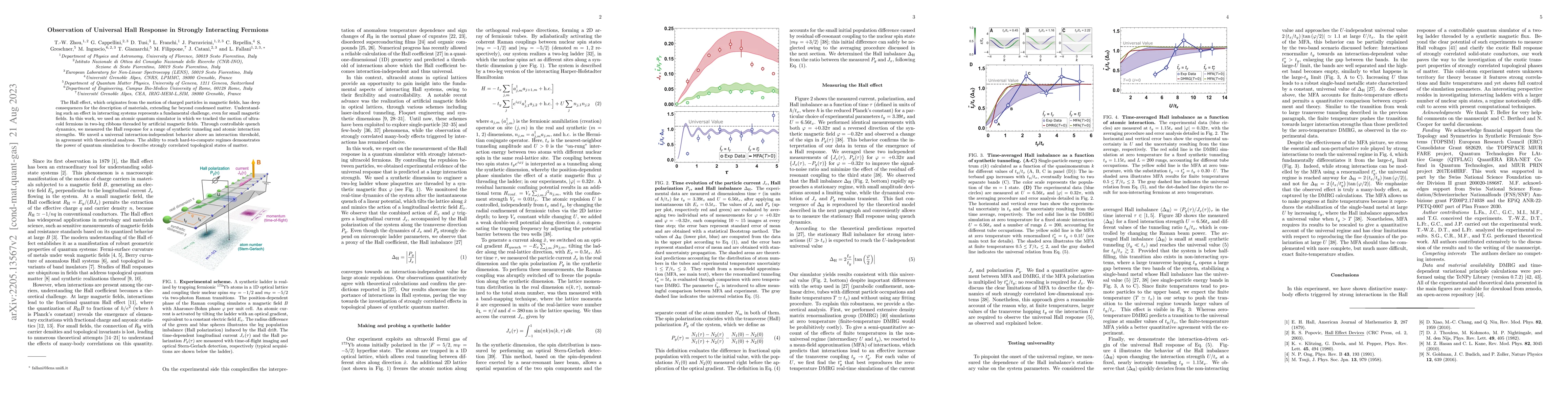 Thumbnail for Observation of Universal Hall Response in Strongly Interacting Fermions