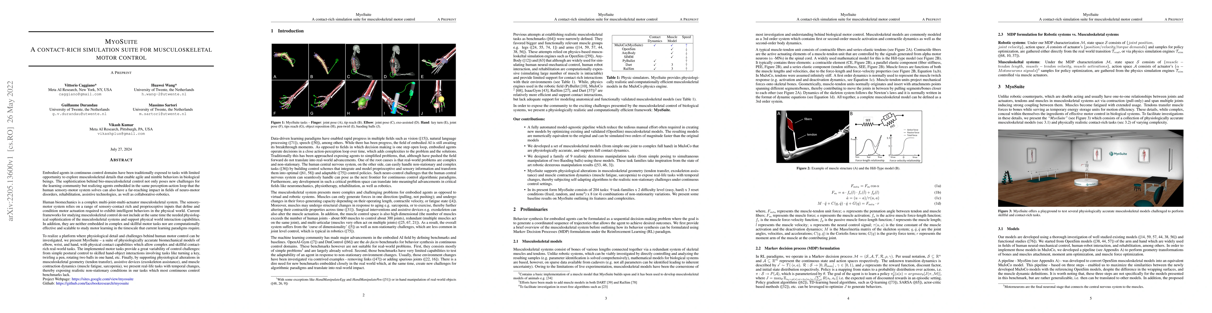 Thumbnail for MyoSuite -- A contact-rich simulation suite for musculoskeletal motor
  control
