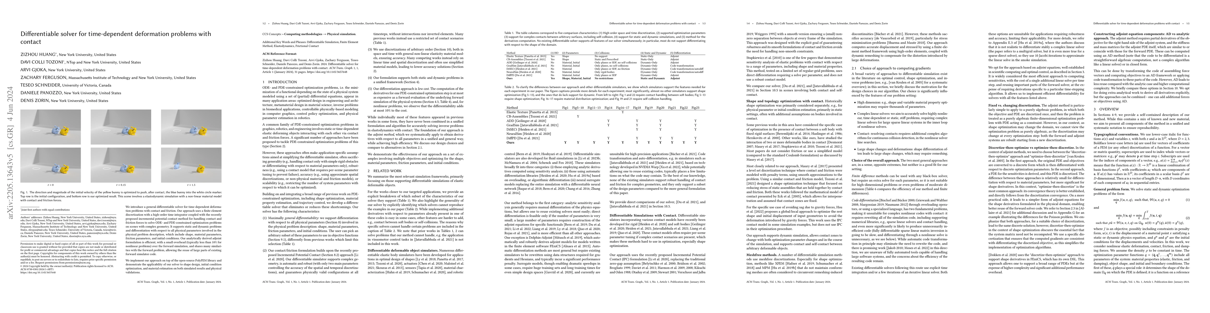 Thumbnail for Differentiable solver for time-dependent deformation problems with
  contact