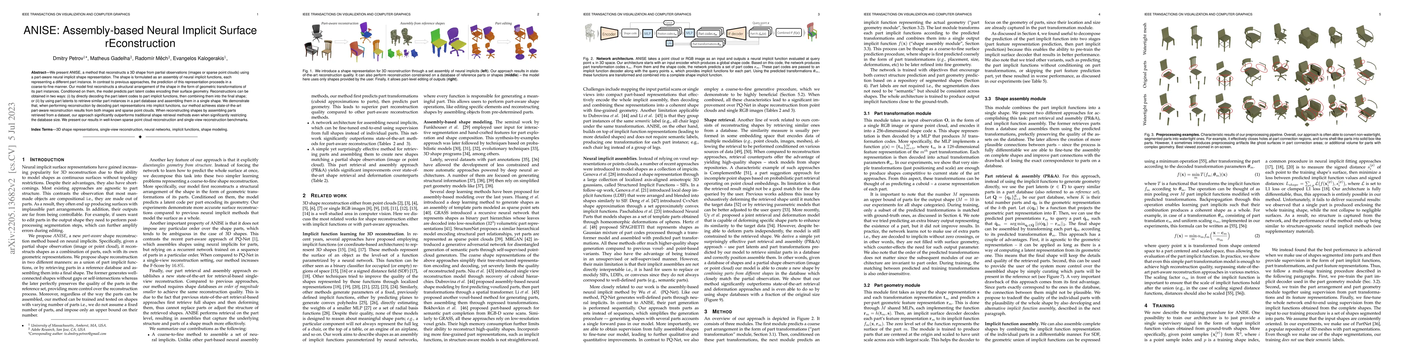 Thumbnail for ANISE: Assembly-based Neural Implicit Surface rEconstruction
