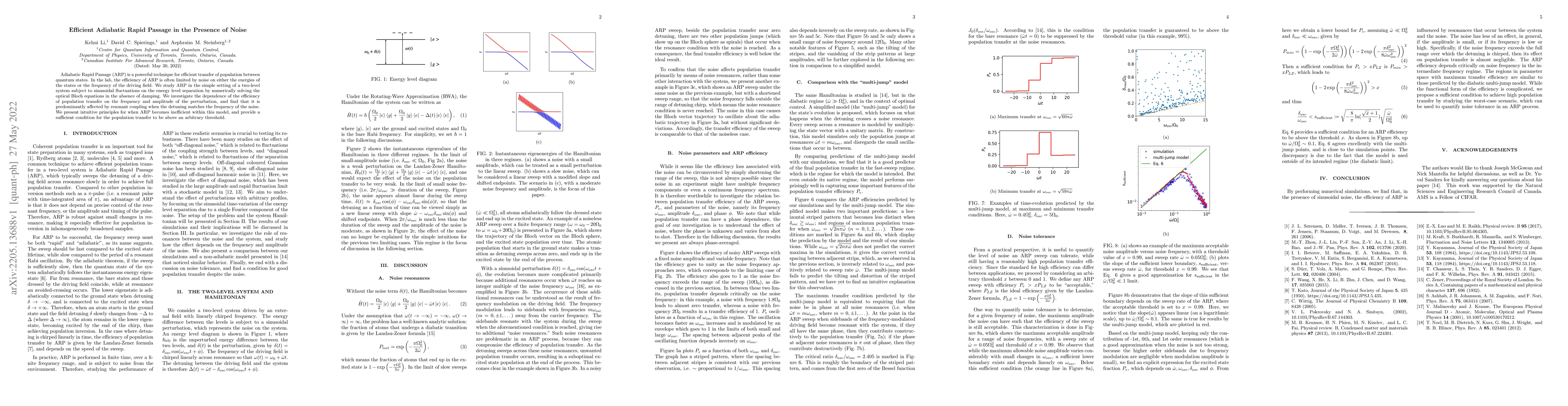 Thumbnail for Efficient Adiabatic Rapid Passage in the Presence of Noise