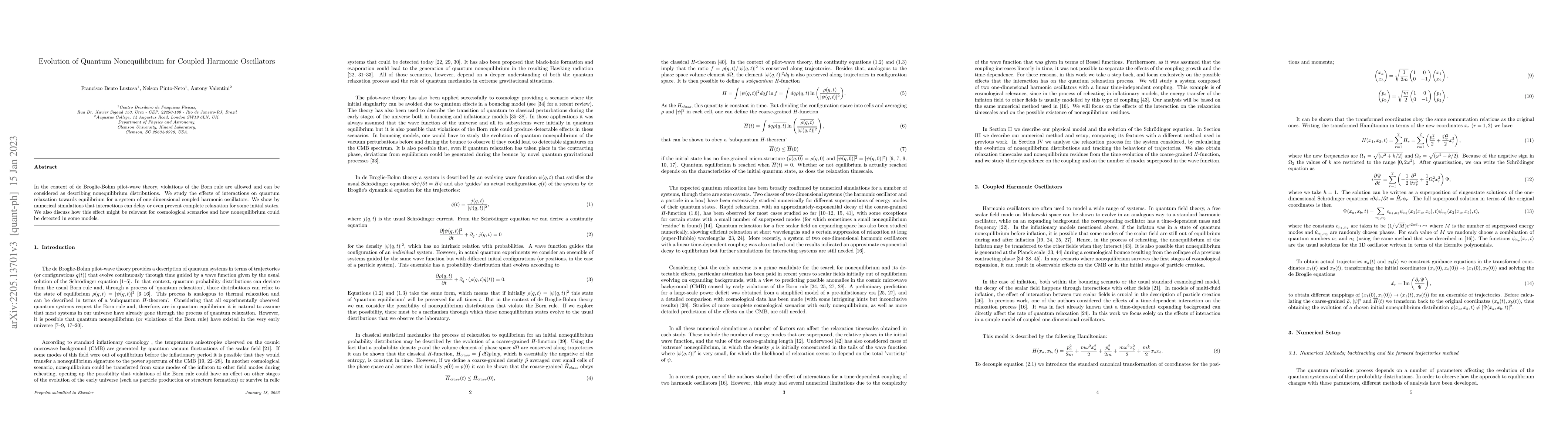 Thumbnail for Evolution of Quantum Nonequilibrium for Coupled Harmonic Oscillators