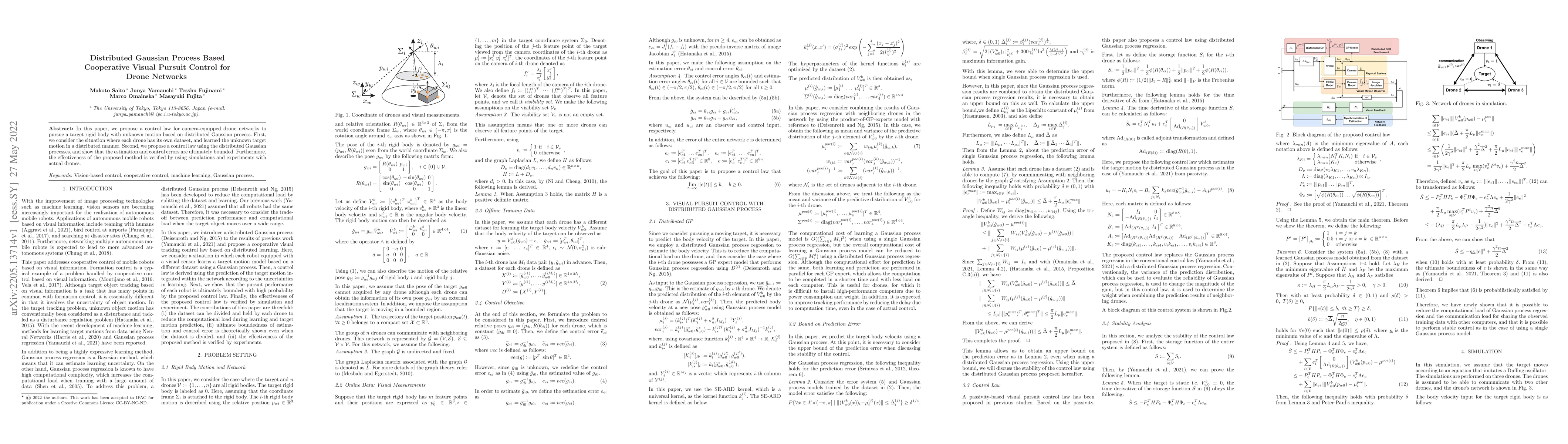 Thumbnail for Distributed Gaussian Process Based Cooperative Visual Pursuit Control
  for Drone Networks