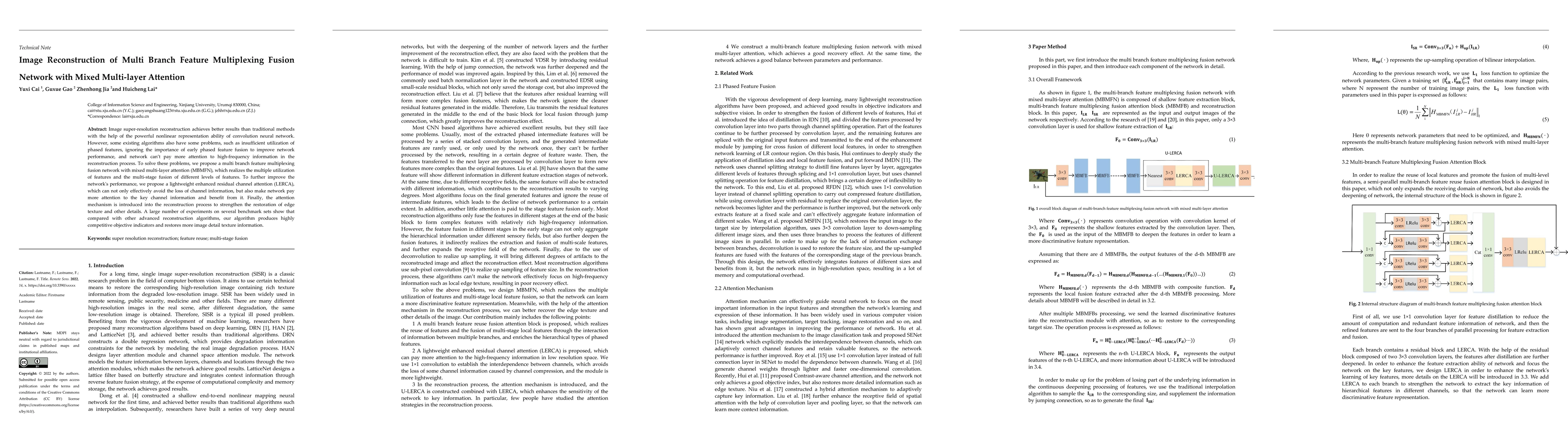 Thumbnail for Image Reconstruction of Multi Branch Feature Multiplexing Fusion Network
  with Mixed Multi-layer Attention
