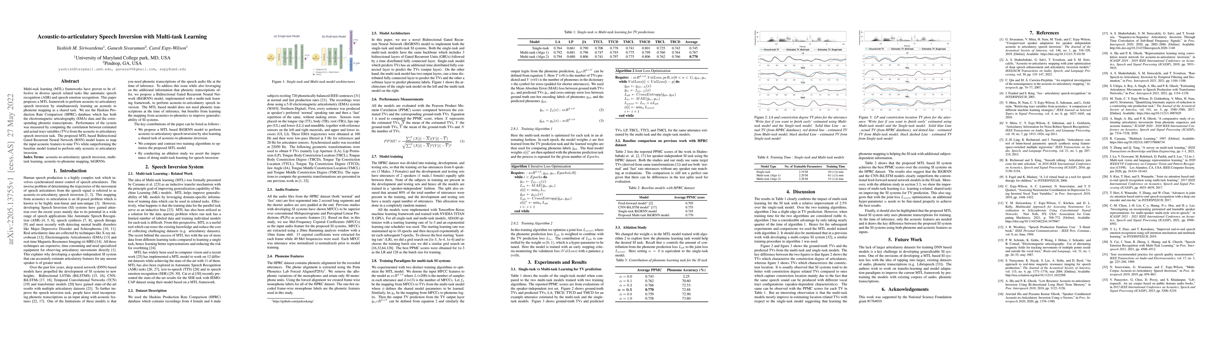 Thumbnail for Acoustic-to-articulatory Speech Inversion with Multi-task Learning