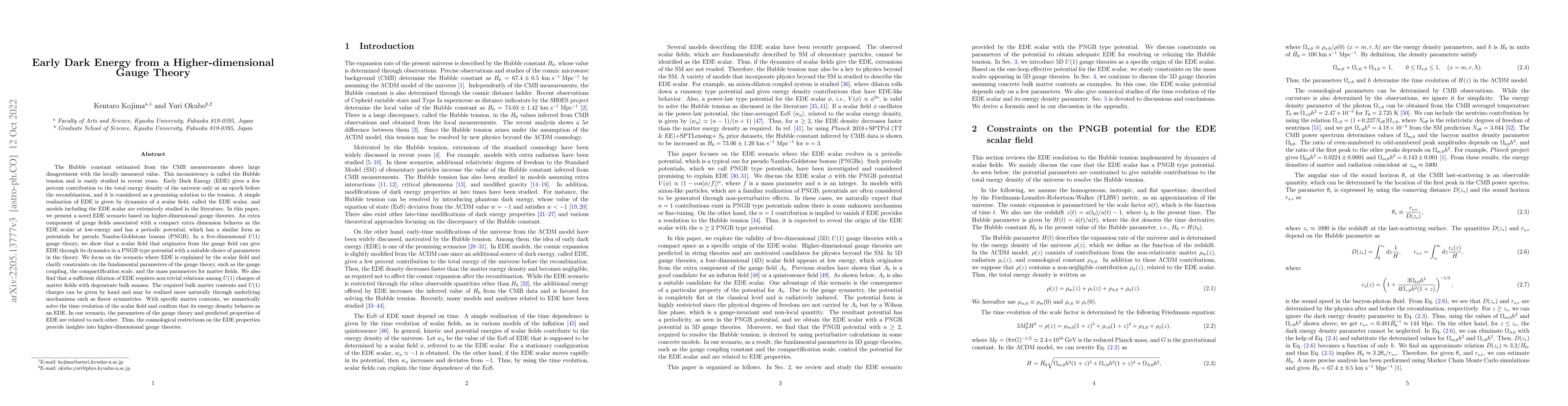 Thumbnail for Early Dark Energy from a Higher-dimensional Gauge Theory