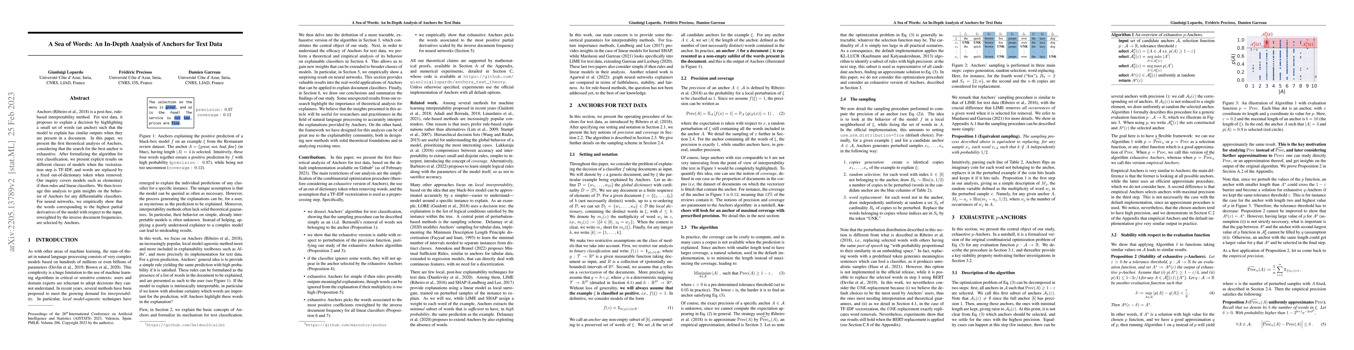 Thumbnail for A Sea of Words: An In-Depth Analysis of Anchors for Text Data