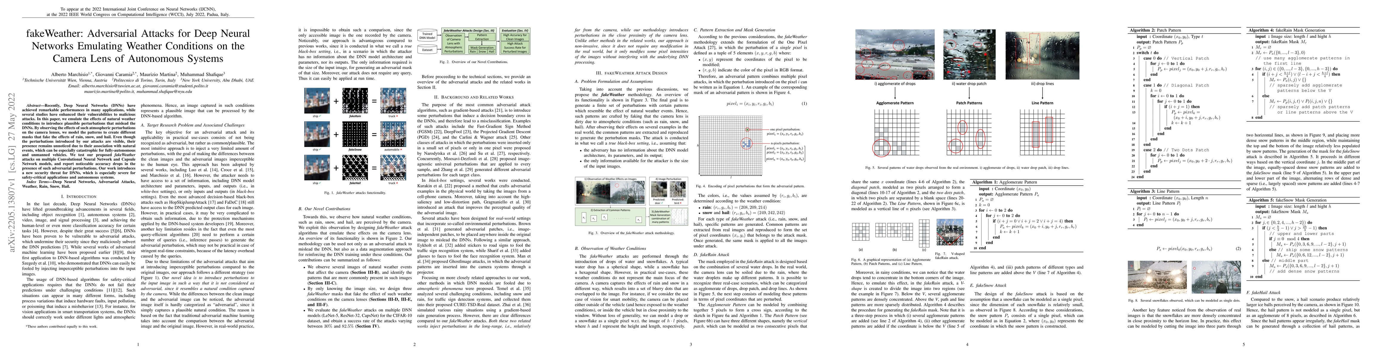 Thumbnail for fakeWeather: Adversarial Attacks for Deep Neural Networks Emulating
  Weather Conditions on the Camera Lens of Autonomous Systems