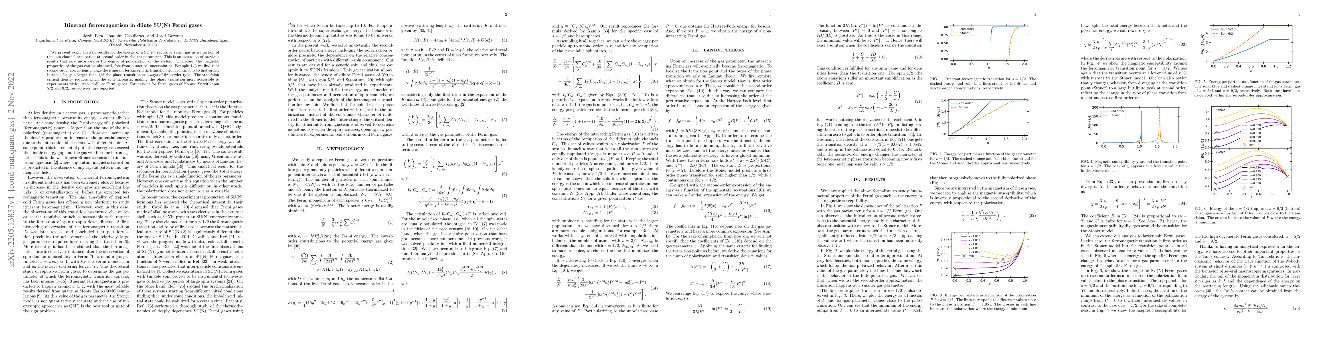 Thumbnail for Itinerant ferromagnetism in dilute SU(N) Fermi gases