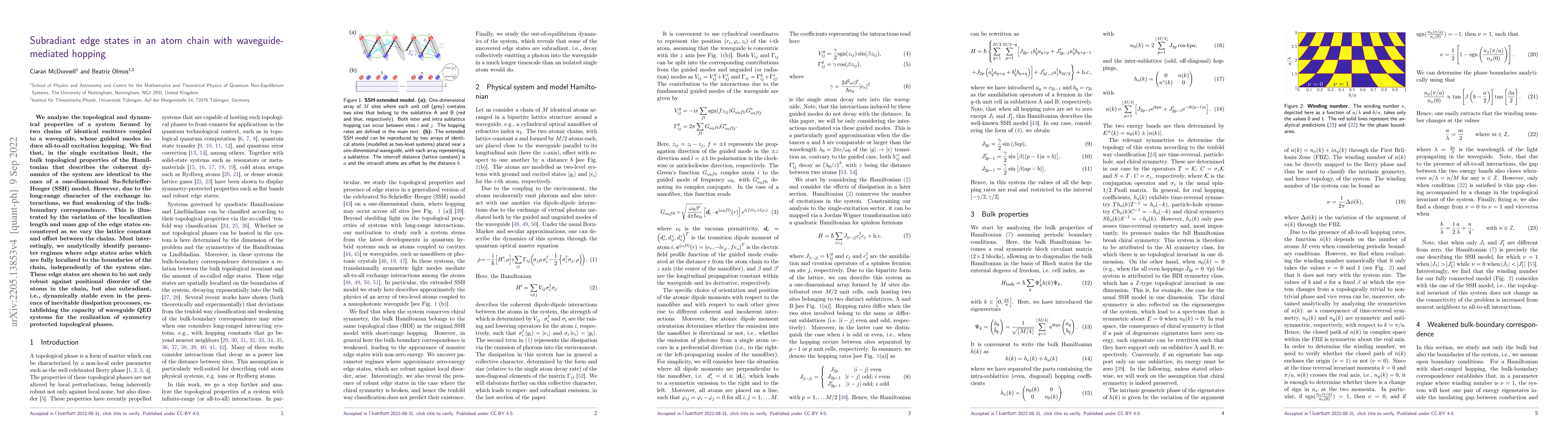 Thumbnail for Subradiant edge states in an atom chain with waveguide-mediated hopping
