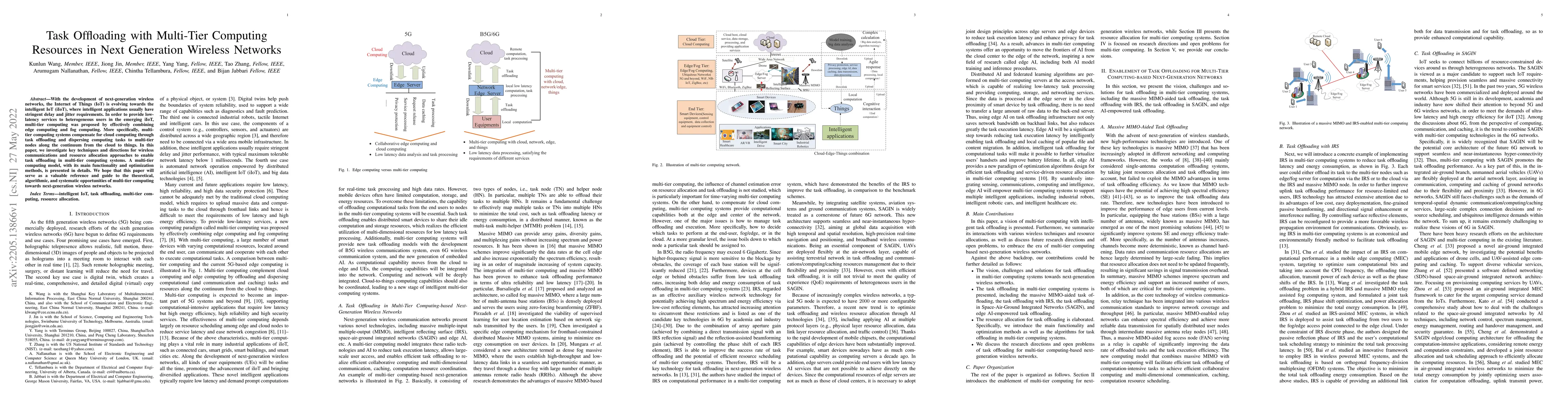 Thumbnail for Task Offloading with Multi-Tier Computing Resources in Next Generation
  Wireless Networks