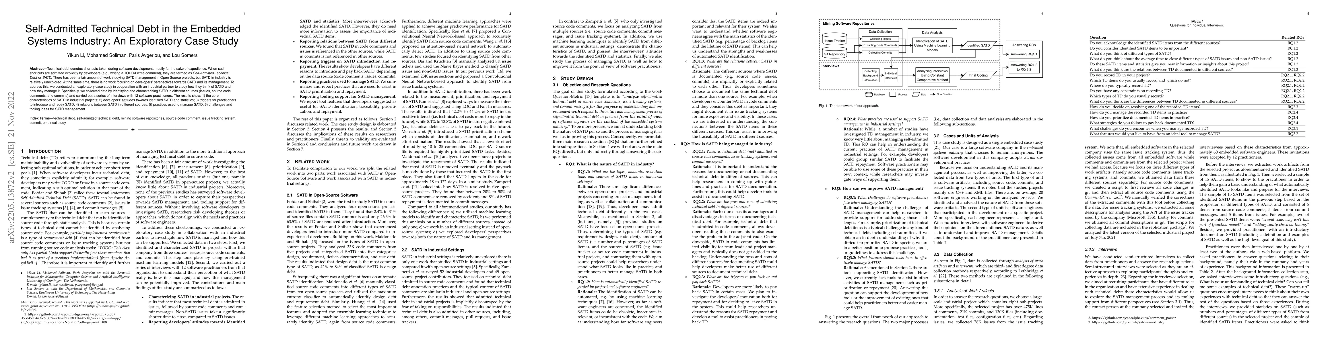 Thumbnail for Self-Admitted Technical Debt in the Embedded Systems Industry: An
  Exploratory Case Study