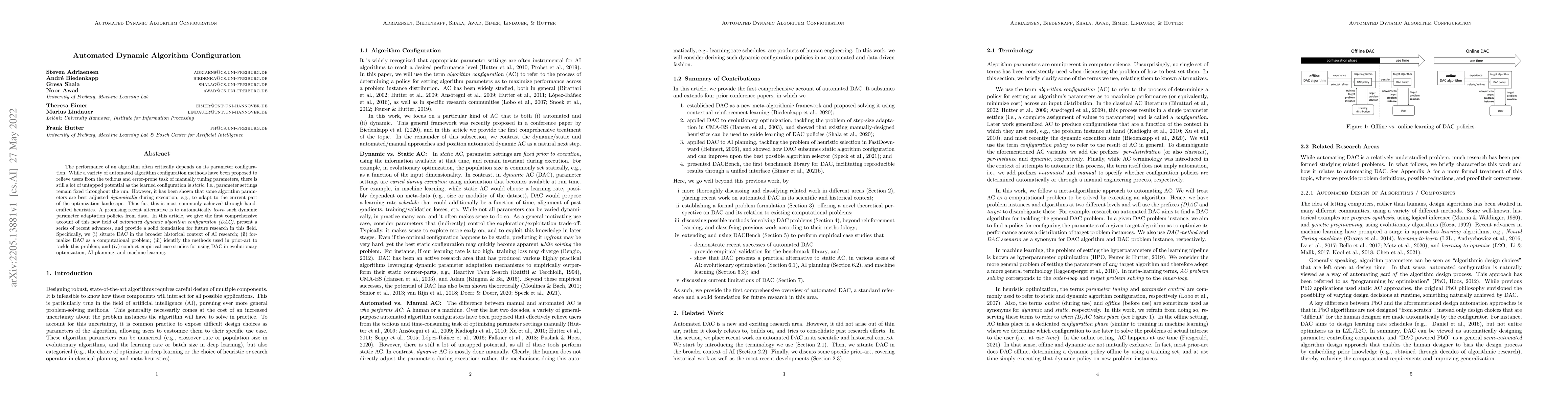 Thumbnail for Automated Dynamic Algorithm Configuration