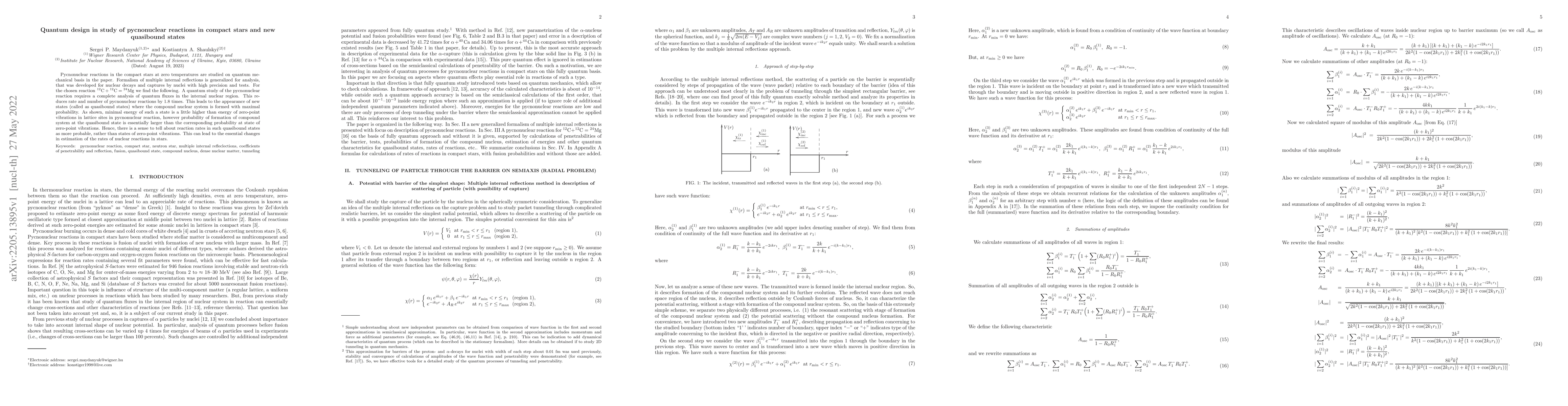 Thumbnail for Quantum design in study of pycnonuclear reactions in compact stars and
  new quasibound states