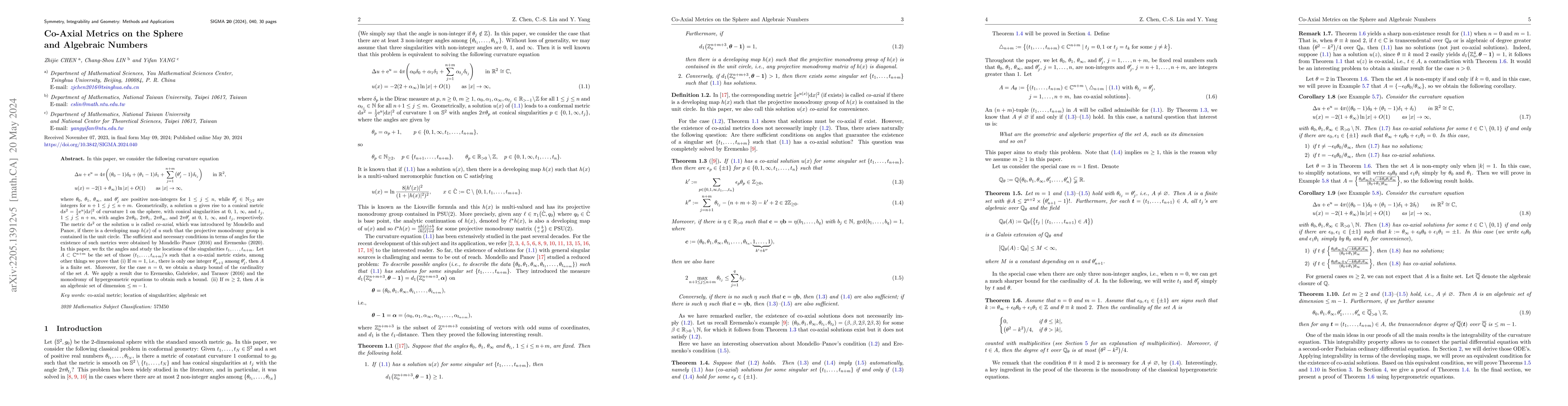 Thumbnail for Co-Axial Metrics on the Sphere and Algebraic Numbers