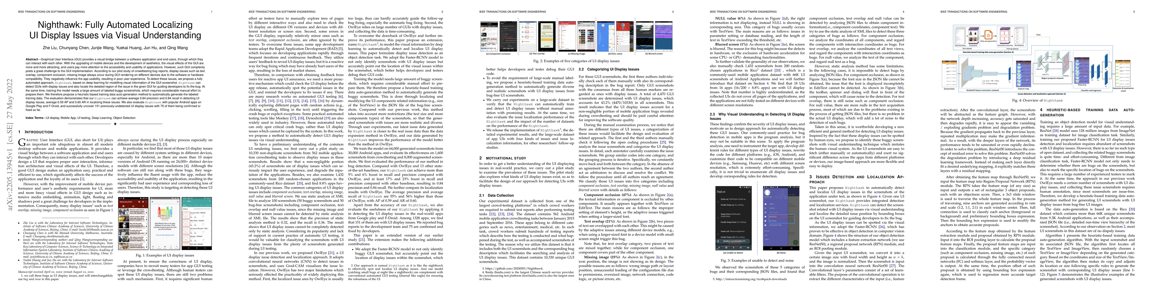 Thumbnail for Nighthawk: Fully Automated Localizing UI Display Issues via Visual
  Understanding