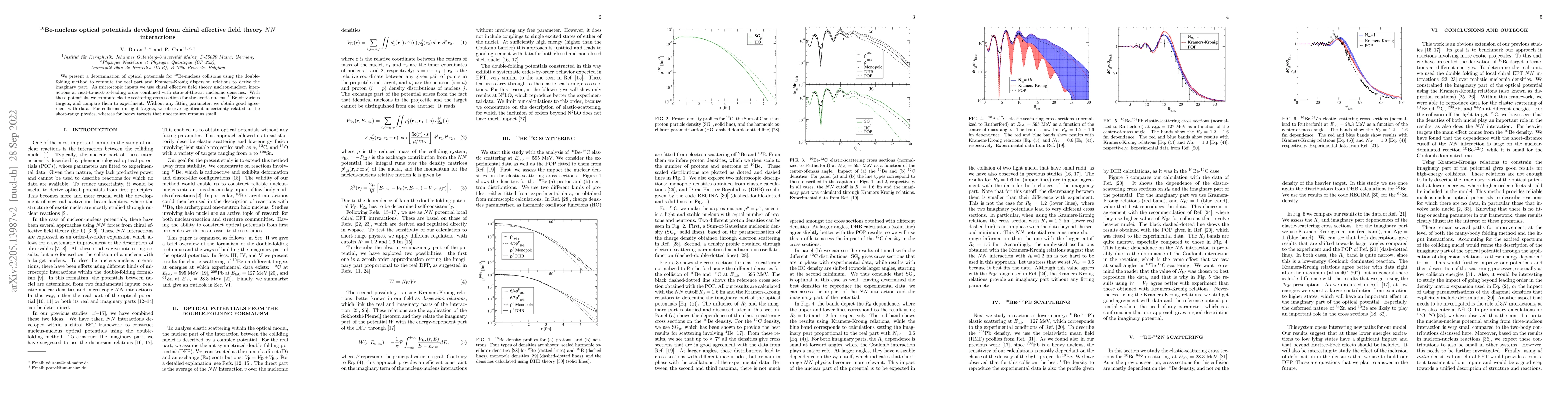 Thumbnail for $^{10}$Be-nucleus optical potentials developed from chiral effective
  field theory $NN$ interactions