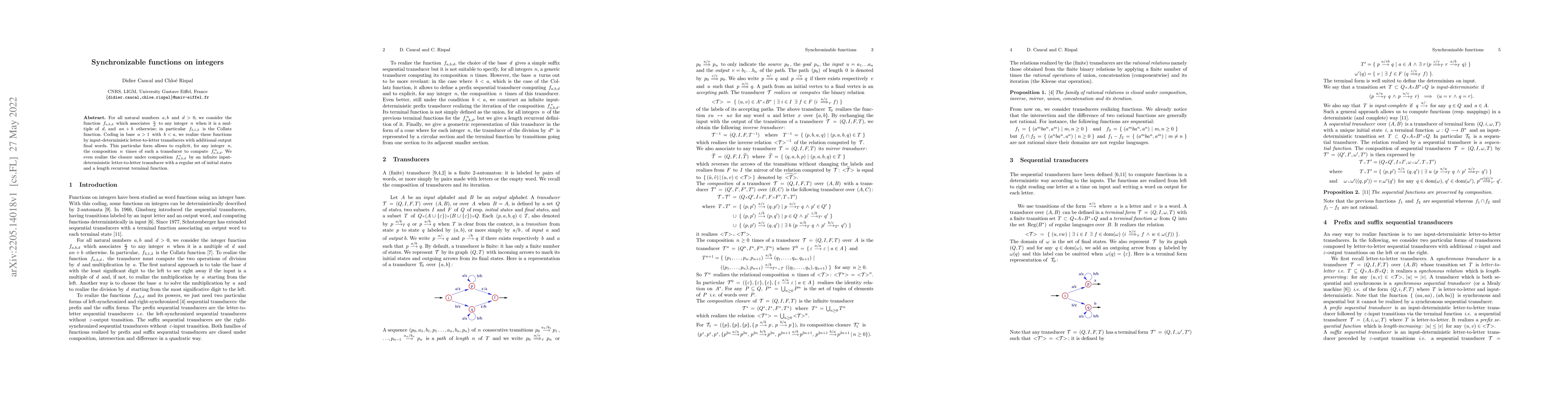 Thumbnail for Synchronizable functions on integers