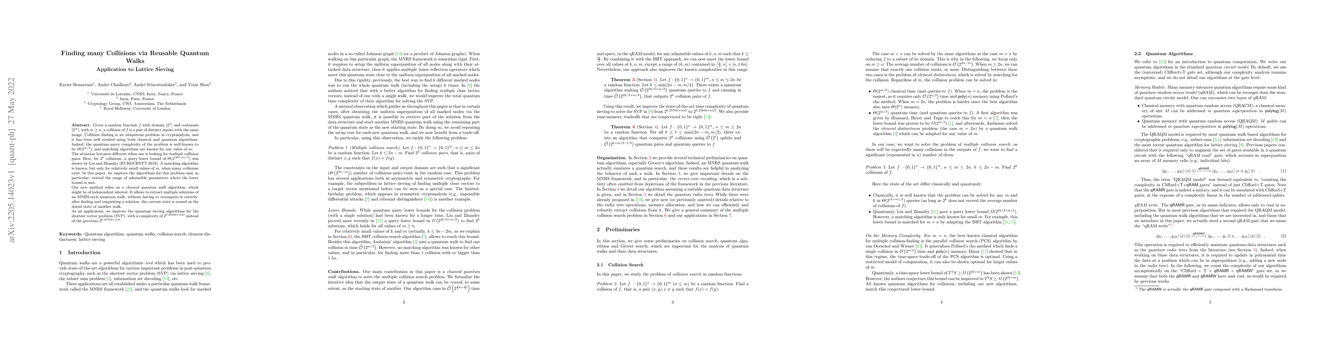 Thumbnail for Finding many Collisions via Reusable Quantum Walks