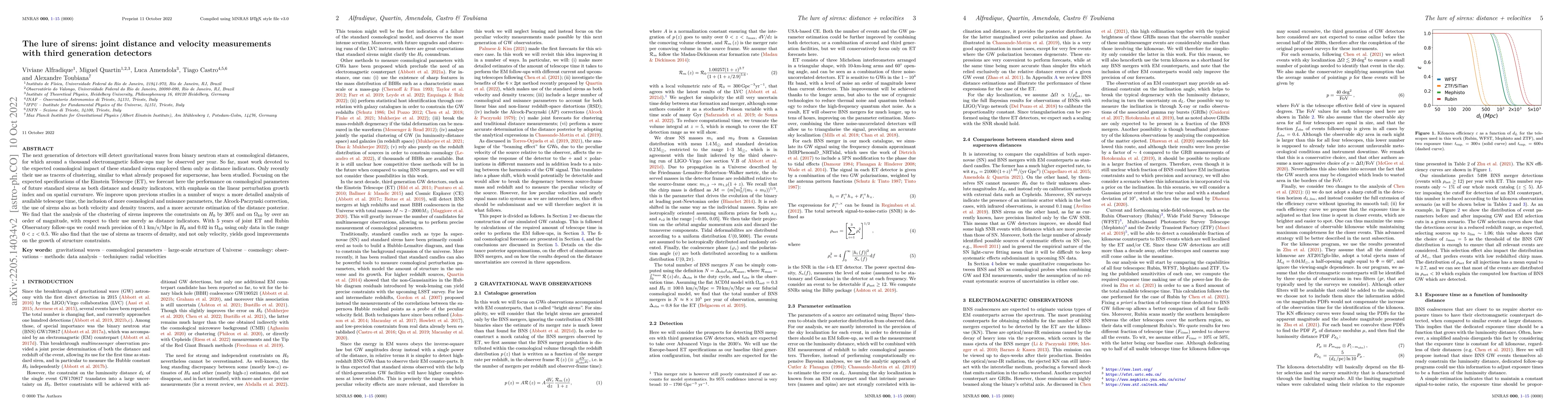 Thumbnail for The lure of sirens: joint distance and velocity measurements with third
  generation detectors