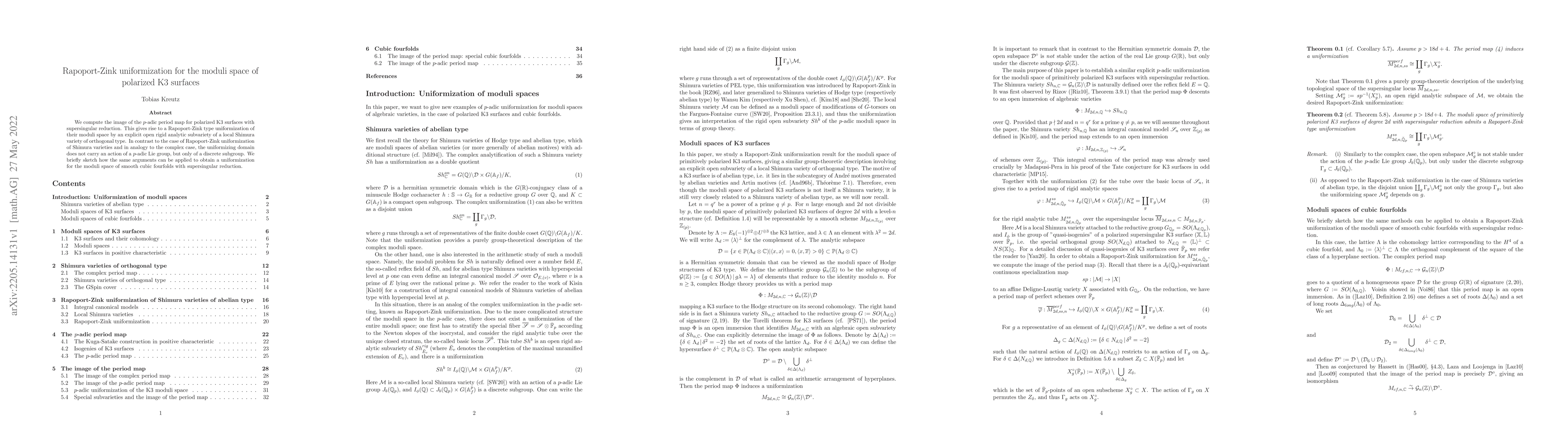 Thumbnail for Rapoport-Zink uniformization for the moduli space of polarized K3
  surfaces