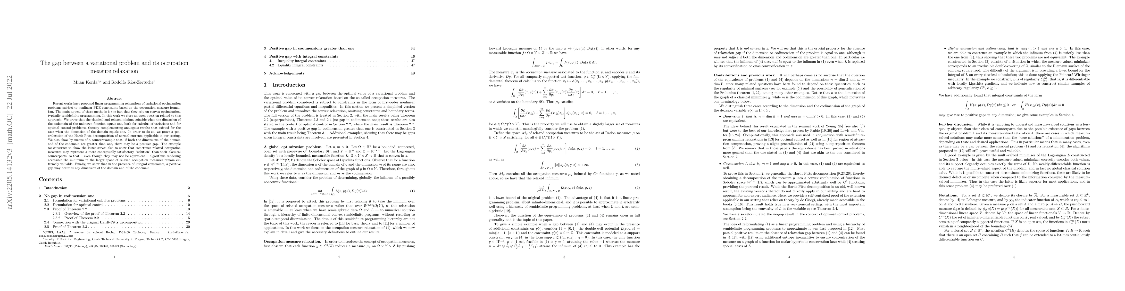 Thumbnail for The gap between a variational problem and its occupation measure
  relaxation