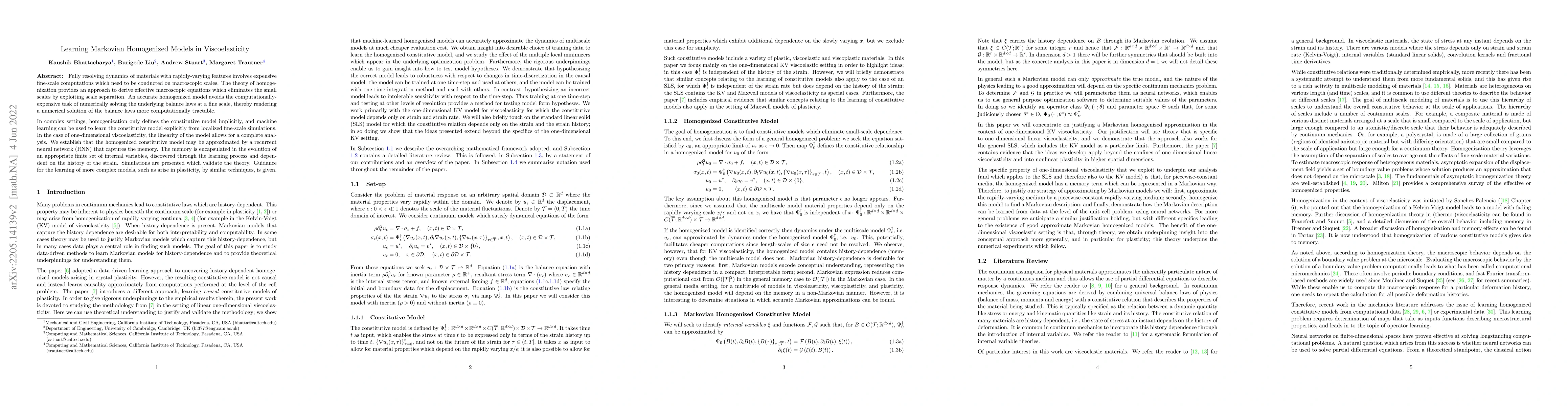Thumbnail for Learning Markovian Homogenized Models in Viscoelasticity