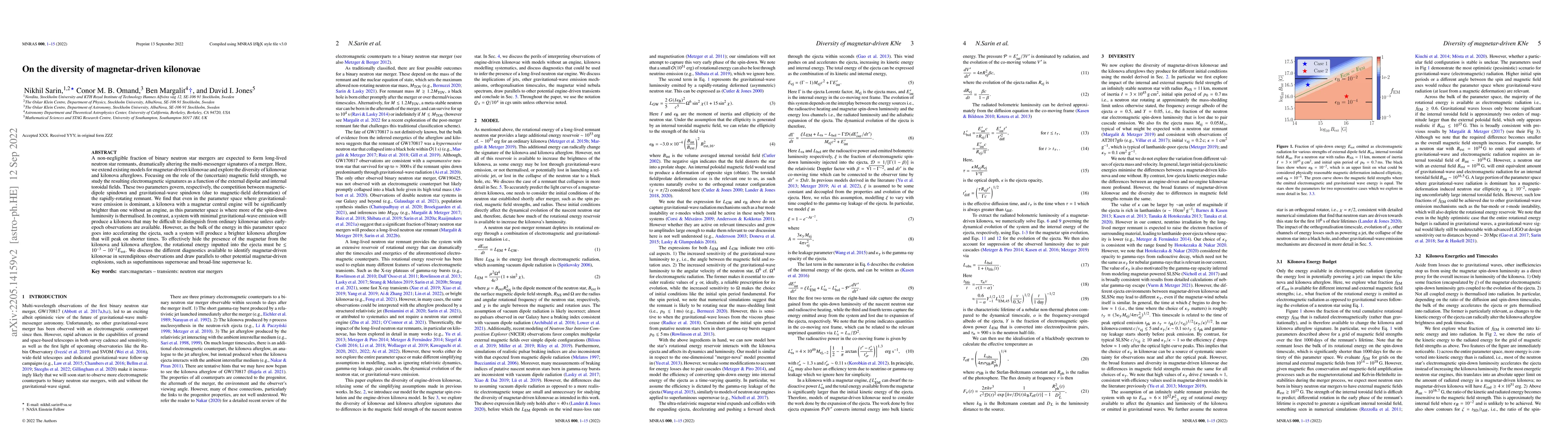 Thumbnail for On the diversity of magnetar-driven kilonovae