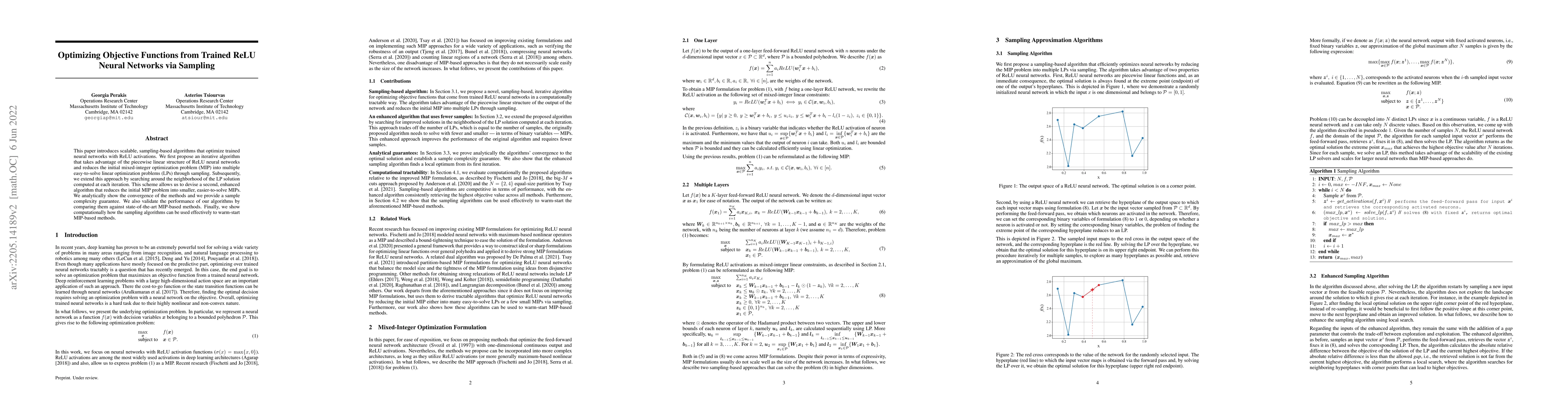 Thumbnail for Optimizing Objective Functions from Trained ReLU Neural Networks via
  Sampling