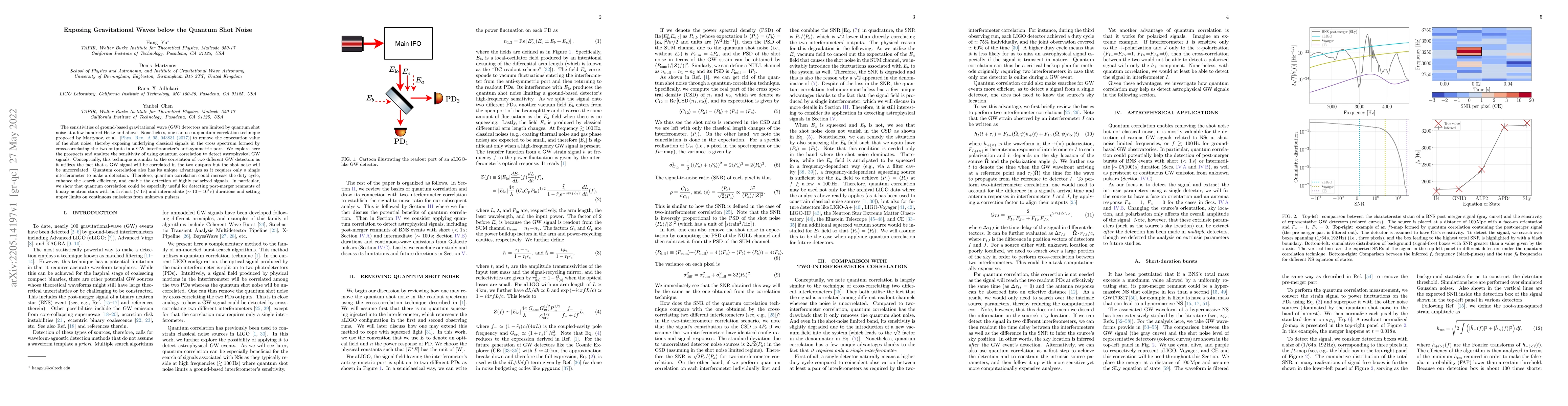 Thumbnail for Exposing Gravitational Waves below the Quantum Shot Noise