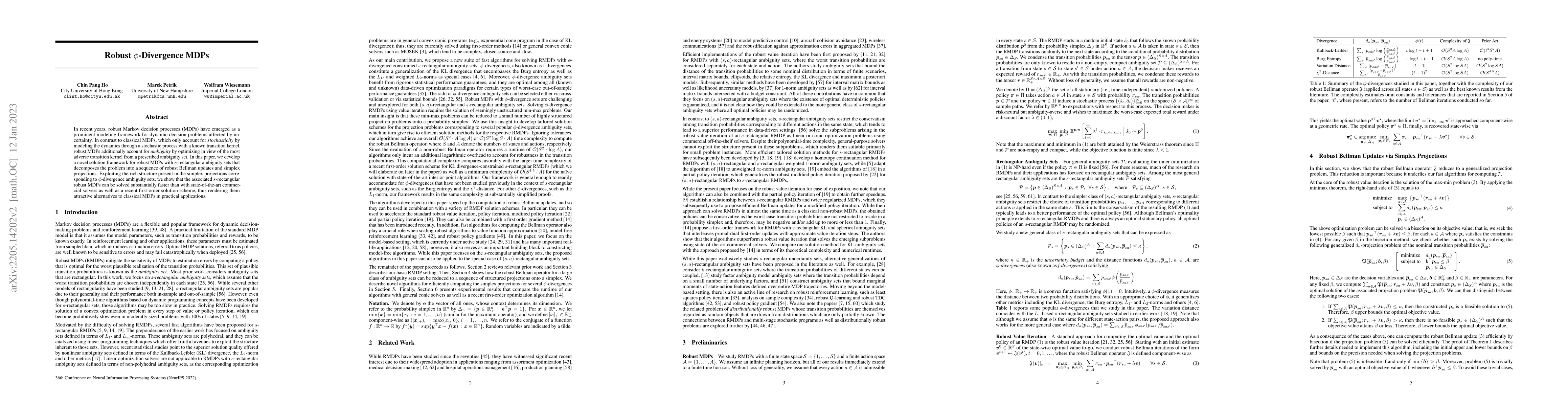 Thumbnail for Robust Phi-Divergence MDPs