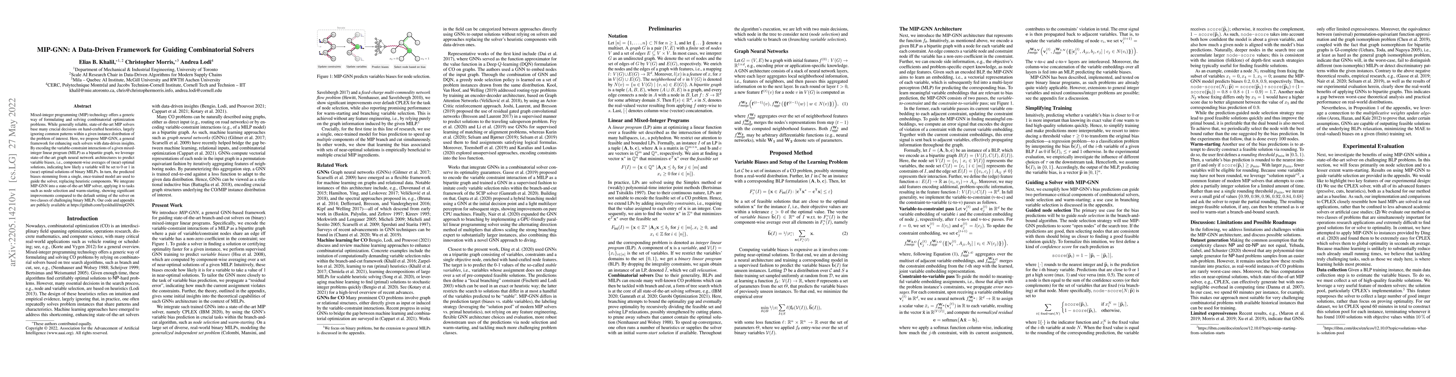 Thumbnail for MIP-GNN: A Data-Driven Framework for Guiding Combinatorial Solvers