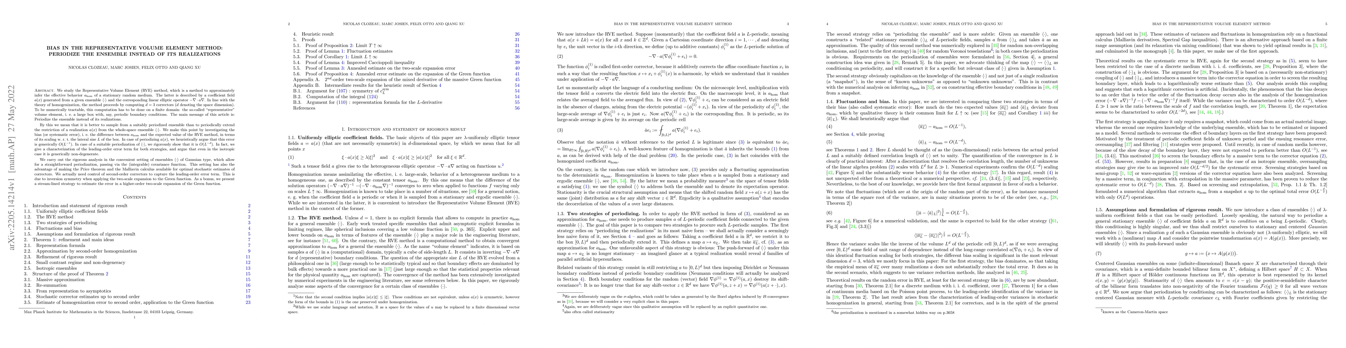 Thumbnail for Bias in the representative volume element method: periodize the ensemble
  instead of its realizations