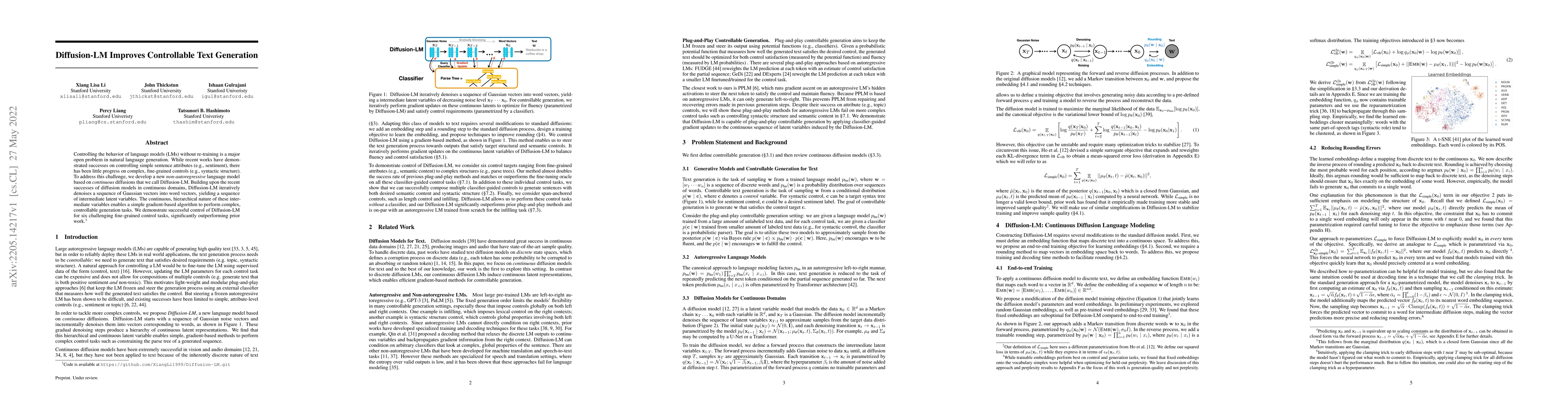 Thumbnail for Diffusion-LM Improves Controllable Text Generation