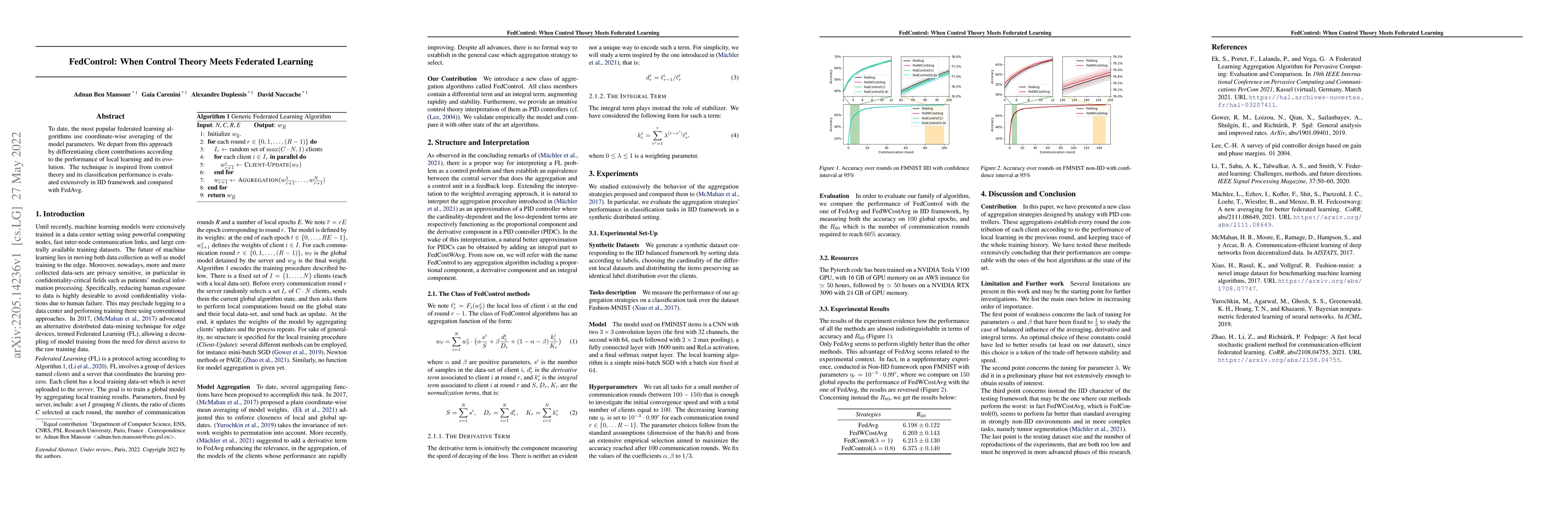 Thumbnail for FedControl: When Control Theory Meets Federated Learning