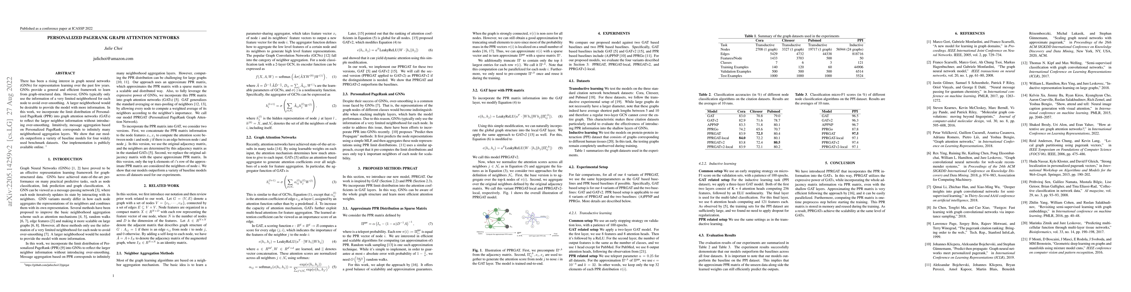 Thumbnail for Personalized PageRank Graph Attention Networks