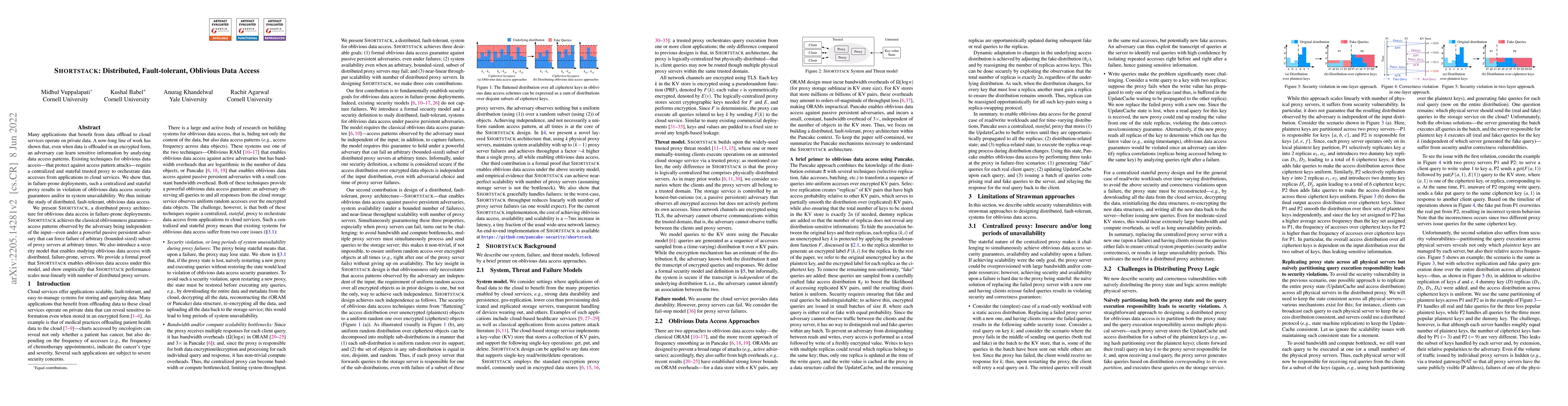 Thumbnail for SHORTSTACK: Distributed, Fault-tolerant, Oblivious Data Access