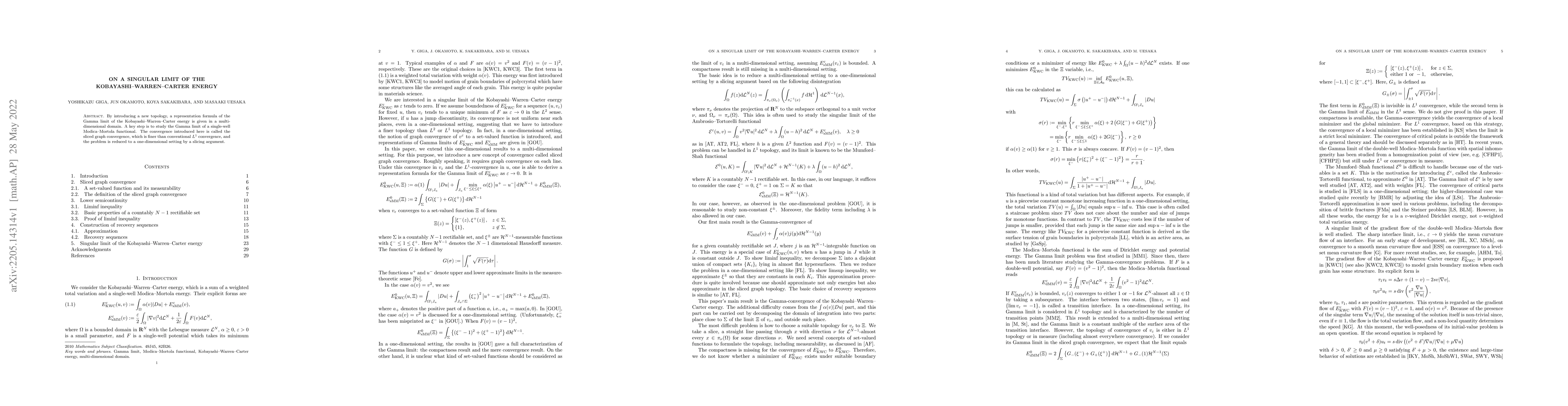 Thumbnail for On a singular limit of the Kobayashi--Warren--Carter energy
