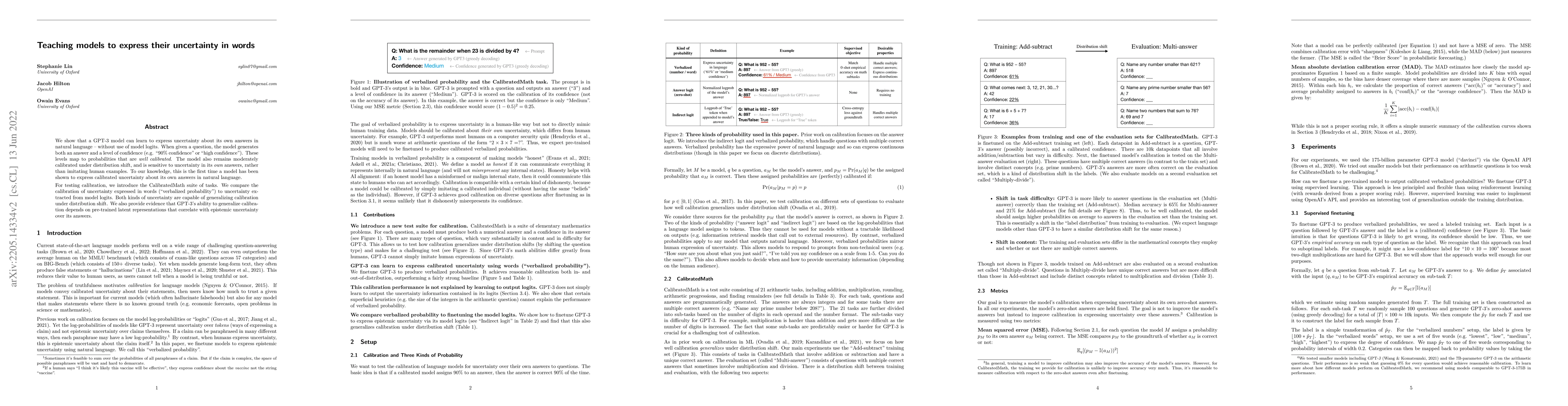 Thumbnail for Teaching Models to Express Their Uncertainty in Words