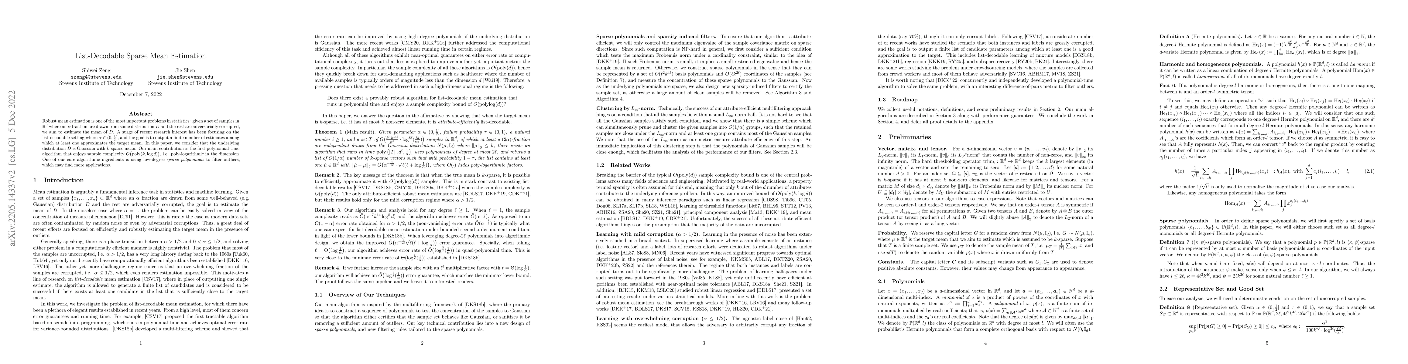 Thumbnail for List-Decodable Sparse Mean Estimation